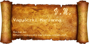 Vagyóczki Marianna névjegykártya